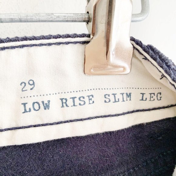 Lands' End Canvas 1963 Low Rise Slim Leg Navy Corduroy Pants - Picture 14 of 16